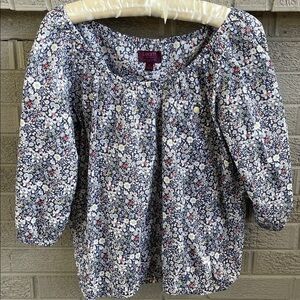 J. Crew Liberty Print "June Meadow" Floral Peasant Blouse- size S